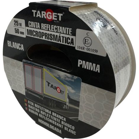 Cinta Adhesiva 50Mmx 25Mt Señalizacion Autom Retroref Blanca Targ (1/2)