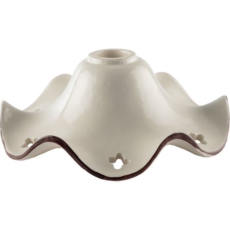 Diffusore In Ceramica Decorata A Mano Bianco E Marrone (1/2)