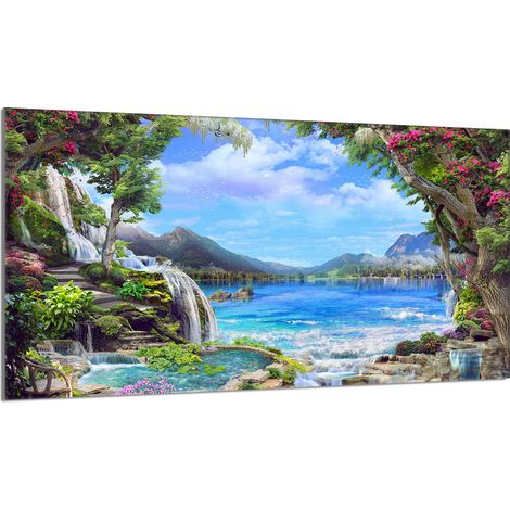 Glasschutzplatte für den Herd 90x52 Berge (1/5)