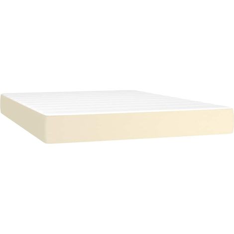 Maison Exclusive - Materasso a Molle Insacchettate Rigidità Media Crema 140x200x20 cm in Similpelle (1/5)