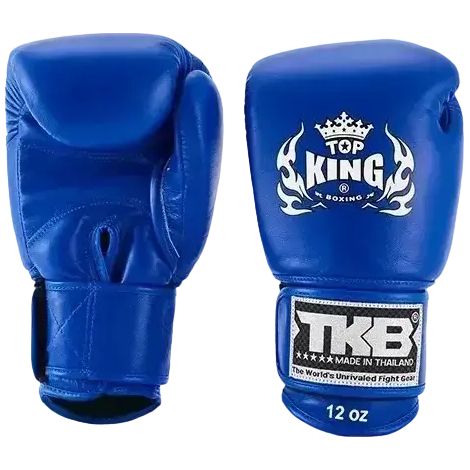 Gants de boxe thaïlandaise Top King Ultimate Muay Thai bleus 10 oz (1/5)