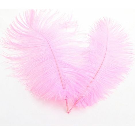 Plumes D Autruche - 32 cm - Décoration Mariage Centre De Table - Arrangement Floral DIY - 1 Pièce - Rose Foncé (1/5)