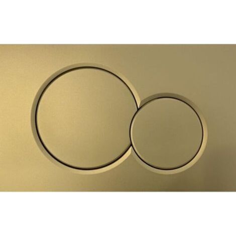 Plaque De Commande - Double Chasse D Eau - Compatible Geberit Sigma01 - Finition Or Brossé - Unité (1/4)