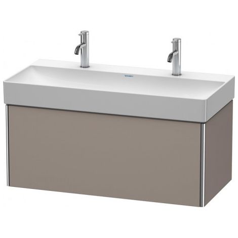 Duravit XSquare Meuble sous-lavabo suspendu 98,4 x 46,0 cm, 1 tiroir, pour lavabo DuraSquare 235310, Couleur (avant/corps): Décor basalte mat - XS406304343