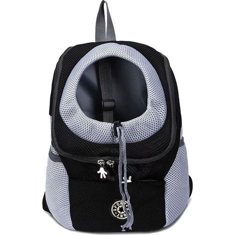 Sac à dos pour chien, transporteur pour animaux de compagnie portable et confortable, sac de transport pour animaux de compagnie pour le vélo, la randonnée, les voyages, le shopping (L, noir),, Ensole (1/4)