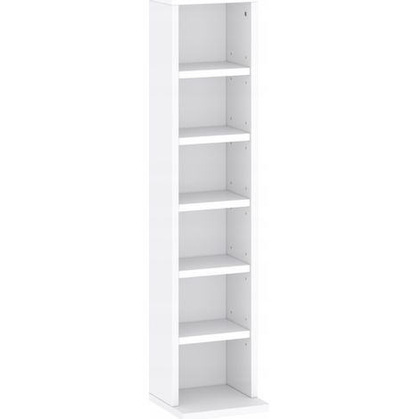 Porta CD/DVD 92cm ripiani regolabili bianco