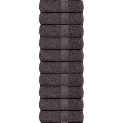 Serviettes d'invités FROGN, lot de 10. Anthracite, 30 x 50 cm, 360 g/m².