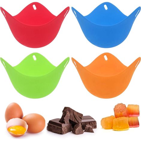 Eier Kochen, Silikon Eier Pochierer, Machen Perfekte Pochierte Eier in Minuten (4Pcs)