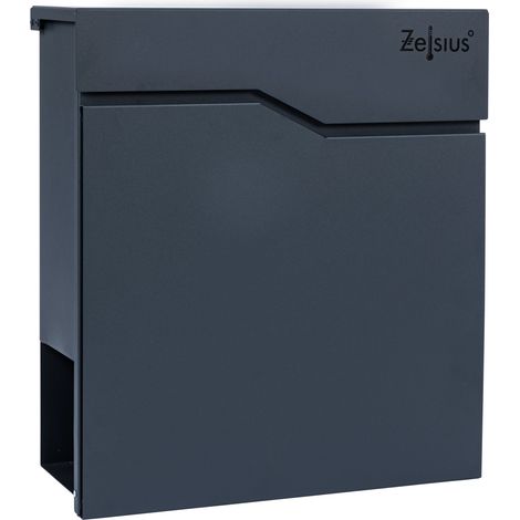 Zelsius Briefkasten Wave mit Zeitungsfach, integrierter Soft-Close-Effekt, RAL7016 Anthrazit
