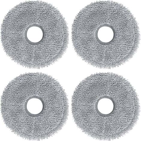 Chiffons de nettoyage de rechange compatibles avec les aspirateurs robots Dreame L10 Ultra / L10S Pro / L10S Ultra / L10S Pro Ultra Heat / L10 Prime / L20 Ultra / X40 Ultra / Xiaomi X10+ / X20+ (4 piè (1/4)