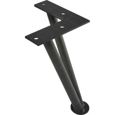 Simausrom Tischbein (Haarnadelfuß) ø 15 mm L 180 mm Schwarzstahl schutzlackiert