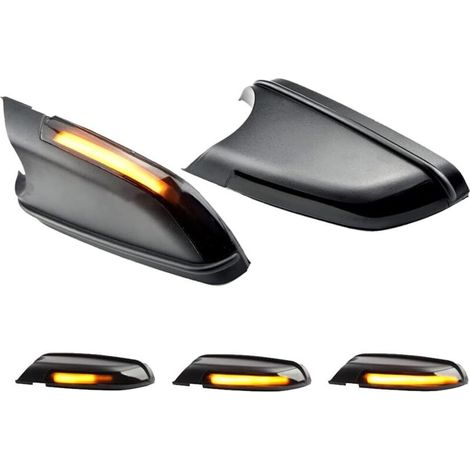 Lentille fumée Feu clignotant séquentiel dynamique LED Marqueur latéral Rétroviseur Clignotant pour VW Polo MK4 FL Vento Skoda Octavia 2006 2007 2008-2010