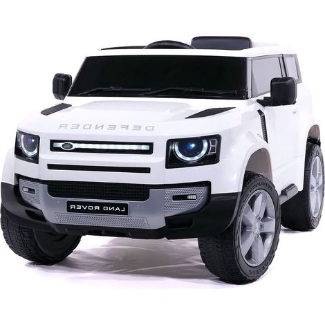 Macchina Elettrica per Bambini Licenza Ufficiale Land Rover Defender 12V 7Ah Bianco