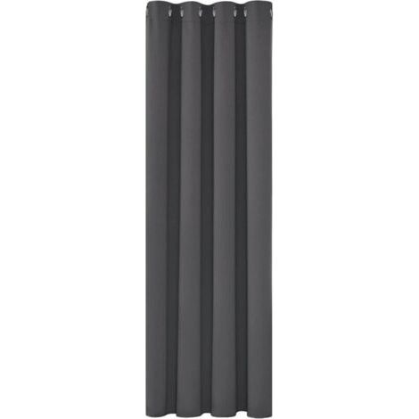 Rideaux Occultants Isolant Thermique Anti Froid, 150200 CM    Design Moderne à Oeillets, Gris Foncé, 1Pièces (1/3)