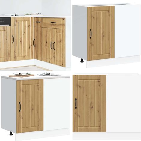 vidaXL Meuble de base de lavabo Lucca chêne artisanal bois ingénierie (1/5)