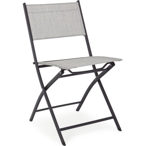 Sedia pieghevole bizzotto martinez grigio chiaro (1/7)