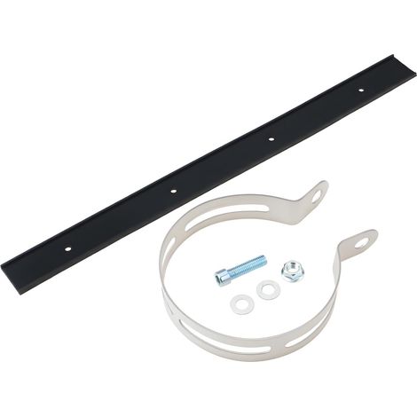 Collier de Fixation pour Échappement Moto 100mm avec Bande Caoutchouc Boulon Écrou pour Monter Tubulure Ronde 86mm (1/5)