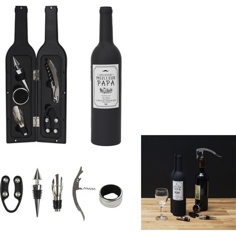 Coffret Vin - THE CONCEPT FACTORY - 5 Accessoires - Noir (1/5)