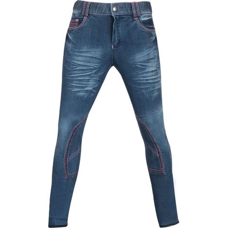 12/13 anni, DENIM: Jeans per equitazione da bambina modello Reno elasticizzato