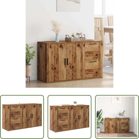 Altholz Anrichte - mit Schubladen Altholz 100 x 33 x 59,5 cm Holzwerkstoff (1/5)