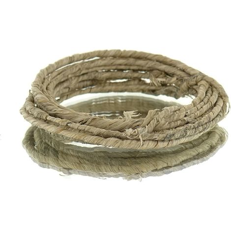 H & R Bastel - Rustic Wire Natur beige-braun ummantelter Draht Ø 3-5 mm - 3 Meter