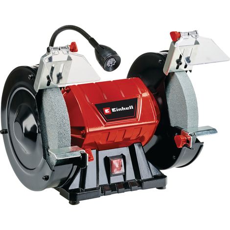 Einhell Touret à meuler TC-BG 200 L (400W, lampe) Livré avec meule de dégrossissage et meule de ponçage fin K36/K60 (1/5)