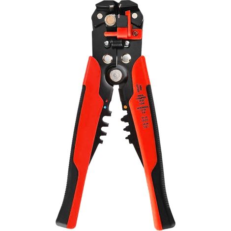 Automatischer Abisolierer für 20 cm (8 Zoll) Kabel, Crimpzange, Crimpzange für isolierte Kabel, Elektriker-Drahtschneider, Crimpen von blanken und isolierten Aderendhülsen
