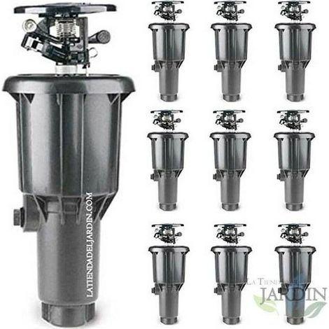 Lot de 10 Arroseur agricole à impact escamotable MaxiPou 6-13 m 1/2'' Circulaire et réglable (1/4)