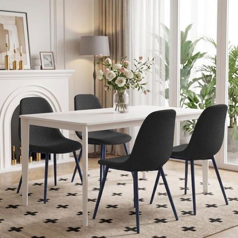 Housse De Chaise Lot De 4,Housse Chaise Universelles,Amovibles Et Lavables[F226] (1/5)
