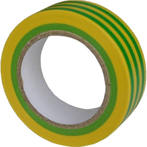 Cinta aislante 19mmx10m verde/amar.