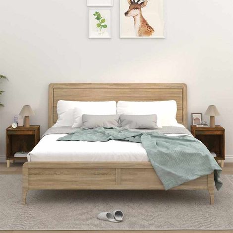 vidaXL Mesitas de noche 2 unidades roble ahumado 40x35x50 cm (1/5)