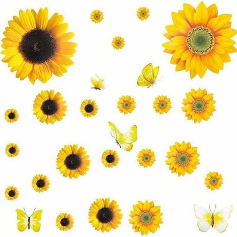 Autocollant Murale - PVC Imperméable - Pour Murs Portes Fenêtres - 27 Pièces - 70x50 cm (1/4)