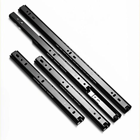 1 paire de glissières télescopiques à rail coulissant latéral, faciles (1/5)