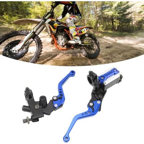 Kit de protection des mains en fibre de carbone pour leviers d'embrayage et de frein universels, 22 mm, bleu, pour moto.
