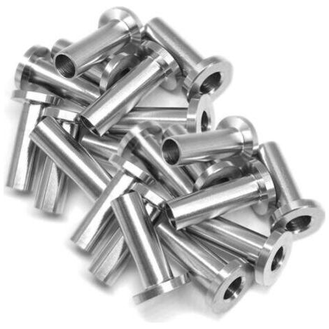 20 Pcs Manchons de Protection en Acier Inoxydable pour Garde-corps de Câble 3/16 Pouce Poteaux en Bois, Balustrade de Bricolage (1/5)