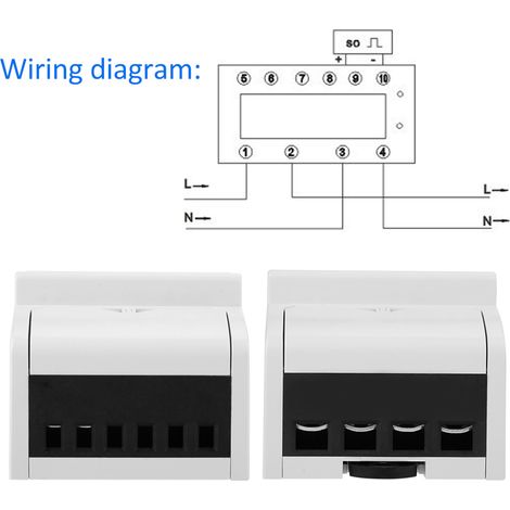 220V Digitaler 1-Phasen 2-Draht 4-poliger DIN-Schienen-Stromzähler, elektronischer kWh-Zähler (20(80)A) (1/5)