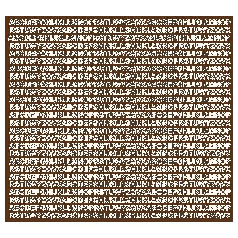 Lettere adesive autoadesive da 5 mm, colore marrone lucido (1/2)