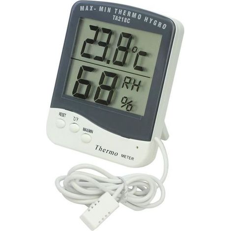 LCD Thermomètre Hygromètre Mesure Température Humidité Câble Sonde Extérieur (1/4)