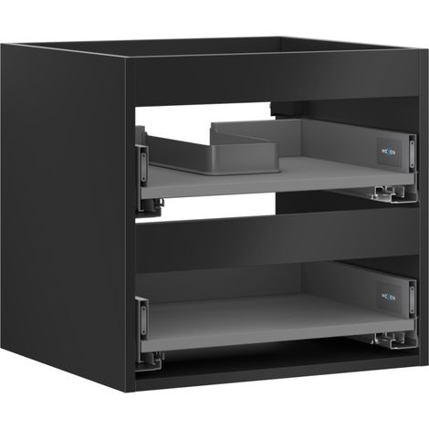 Mexen Box-A corps de meuble sous-lavabo 50 cm, 2 tiroirs, noir mat - 91AX0-0500-470-2-71 (1/5)
