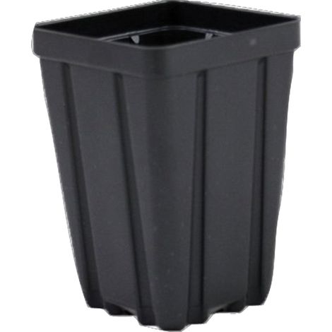 Lot de 25 Pots de Serre carrés en Plastique Noir 8,9 x 12,7 cm