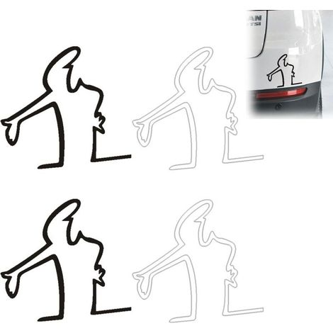 4 Pièces Autocollant Voiture Sticker Voiture Extérieur Dessin Animé pour Carrosserie Autocollants de Rappel de Rayures Réfrigérateur Moto Porte Mur Ordinateur (1/5)