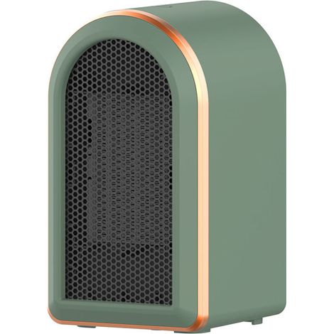 Chauffage d'espace électrique, Chauffage en céramique PTC 1200 W avec Thermostat, radiateurs soufflants pour la Maison à Faible consommation d'énergie, Protection Contre Le basculement,vert (1/5)