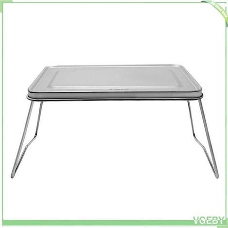 Table de camping - FAFEICY - Mini Table Carrée Ti - Ultralégère 175 g - Pliable & portable - Plaque nervurée anti-brûlure (1/5)