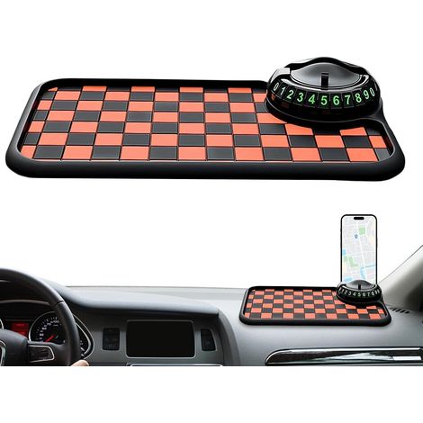 Tapis antidérapant pour tableau de bord - Support rotatif de téléphone - 27,9 cm - Organiseur antidérapant - Accessoire d'intérieur automobile compact - Fournitures pour camion, garage, voyage en (1/5)