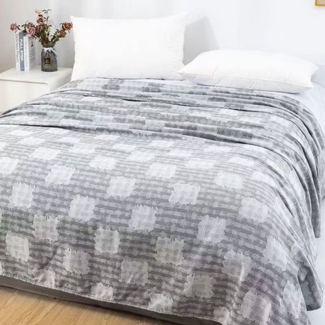 Couverture rafraîchissante - 110x120 cm - Couverture rafraîchissante - Couverture d'été - Double face - Fibres de bambou - Couette d'été fine - Couverture auto-rafraîchissante - A (1/4)
