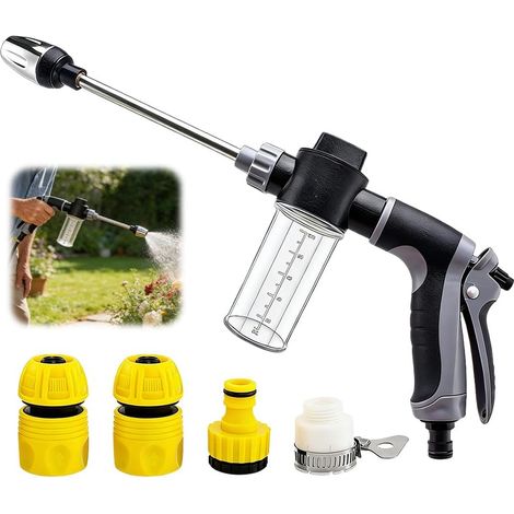 Nettoyeur Turbo pour Tuyau d'Arrosage, Washer d'arrosage, Pistolet Pulvérisateur Réglable en Métal Haute Pression Arrosage de Jardin, Lavage Voiture, Bain Animaux - (1/5)