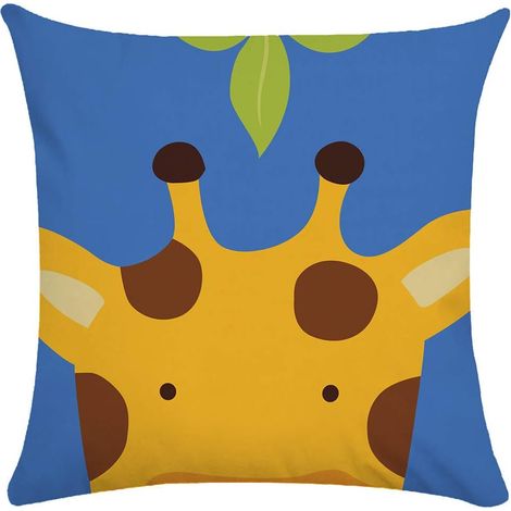 coussin Housse de pour canapé en bleu, peluche, blanc, dessin animé, style confortable