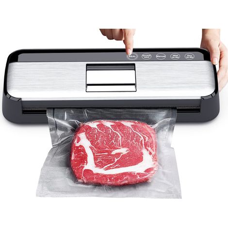 Machine à sceller Les Aliments, Machine à sceller sous Vide 70kpa avec 2 Moteurs intégrés de 6900 TR/Min et 6 cylindres à Vide,Universel Sec/Humide, pour la Cuisine la Maison la Femme Maman (1/5)