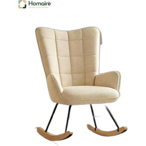 Esszimmerstuhl aus Metall, Massivholz in Beige 67,5 x 65 x 95 cm HOMAIRE (1/5)