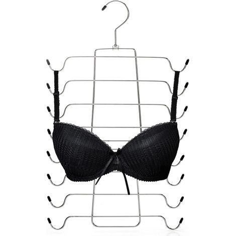 Cintre gain de place en métal multi-couches, support pour vêtements sans bretelles, organiseur de placard (1/5)